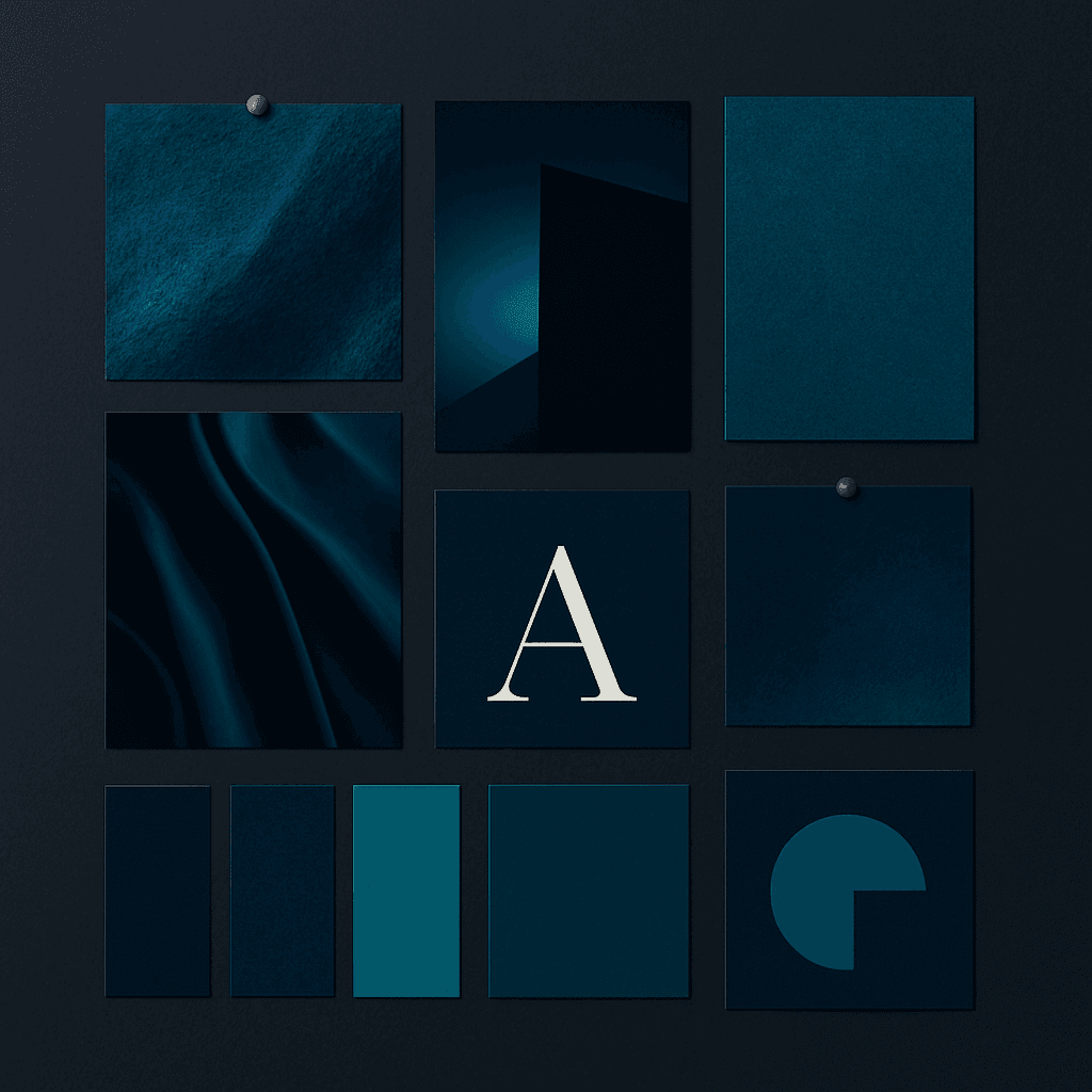 Brand moodboard and art-direction collage