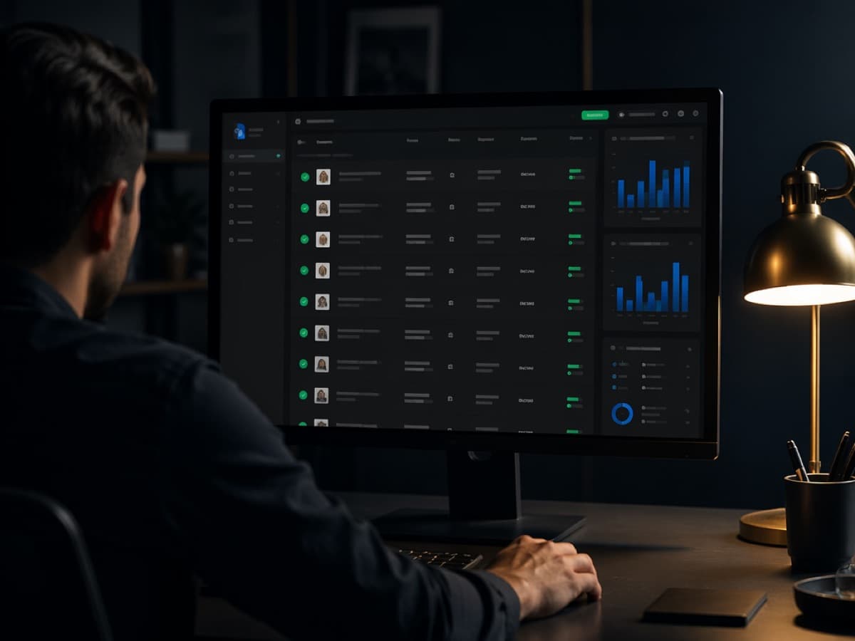 Operator working the back-office order dashboard of their own store