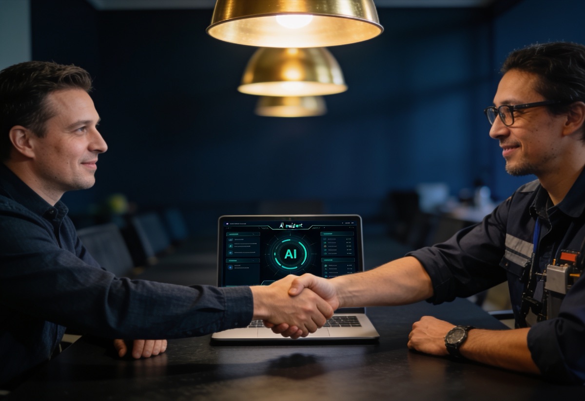 Founder and engineer agreeing to build the AI product together